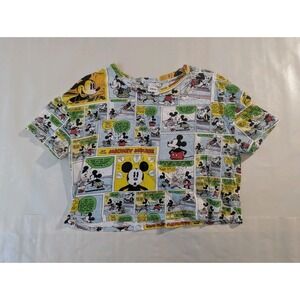 ZARA Disney Mickey Mouse Comic Print T-Shirt Multicolor Size S